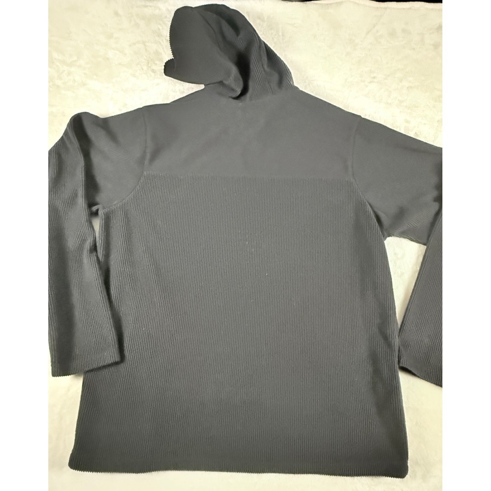 Columbia Waffle Knit Pullover Hoodie Gray Snap Neck Men's Large - Picture 6 of 6